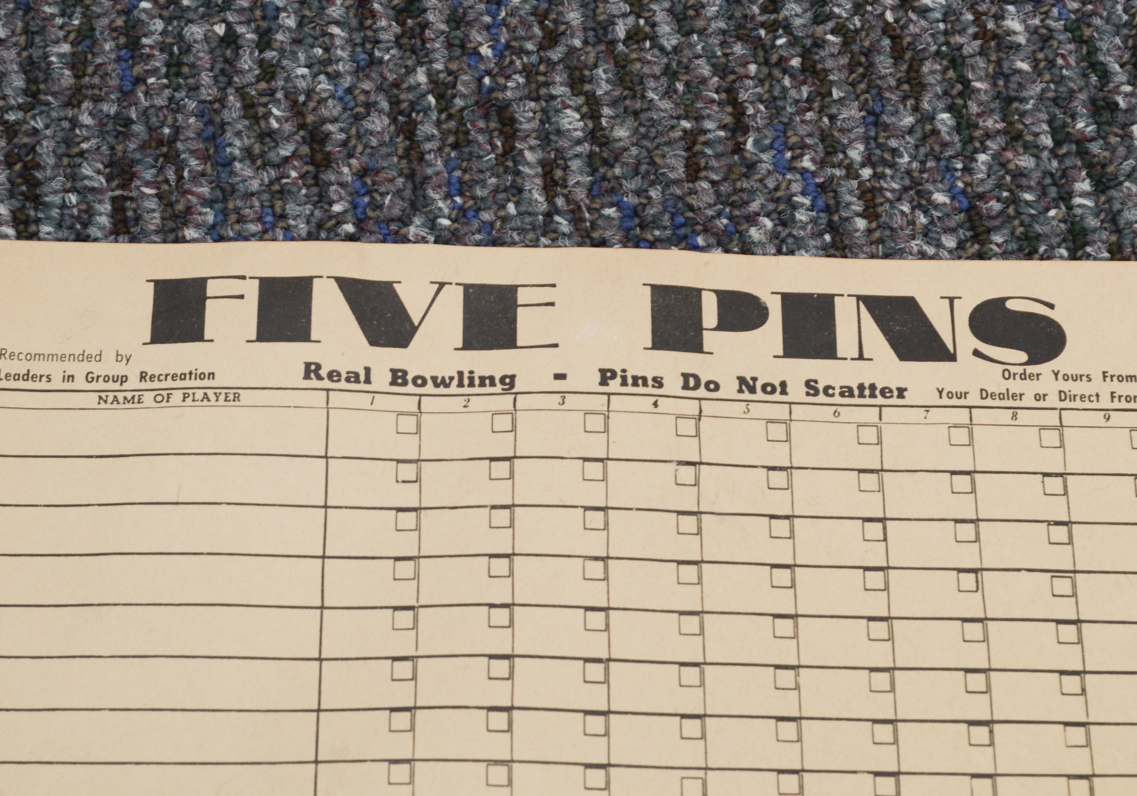 Vintage Mansfield Zesiger Bowling Set