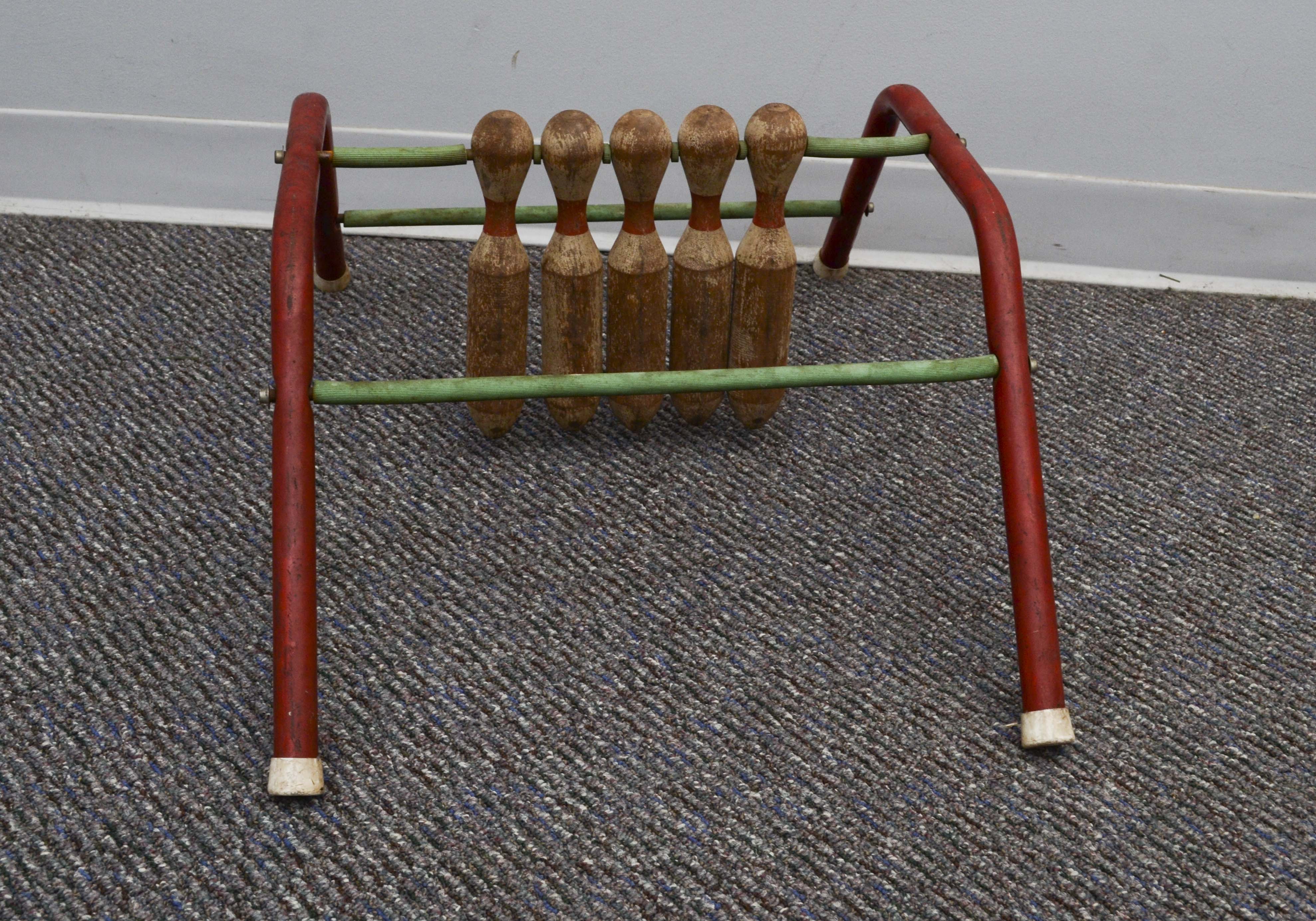 Vintage Mansfield Zesiger Bowling Set