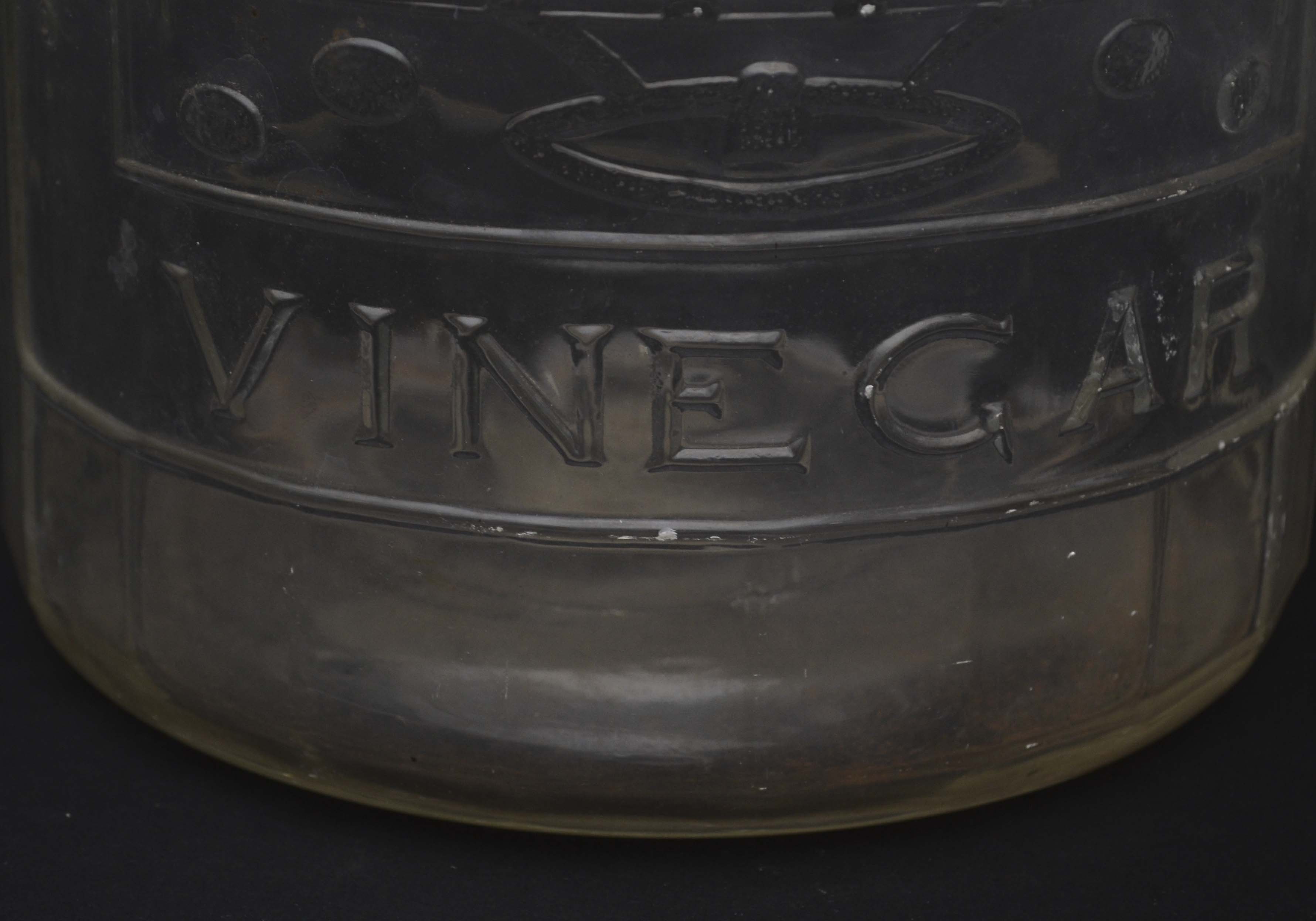 Vintage Glass Vinegar Jug