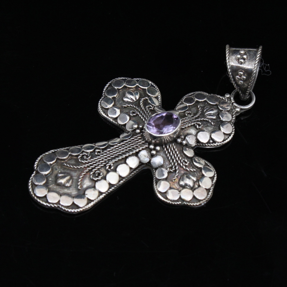 Sterling Silver Cross Pendants and Bracelet