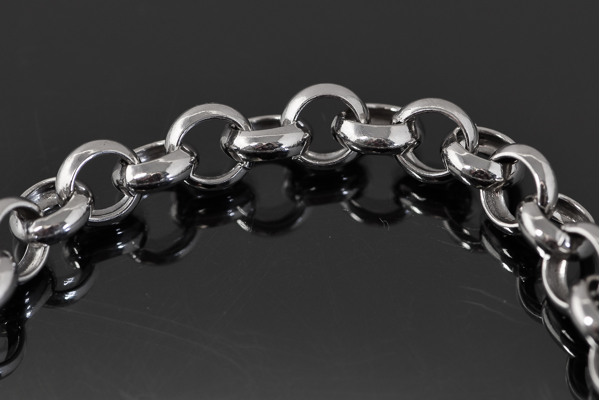 Sterling Silver and Cubic Zirconia Heart Charm Bracelet