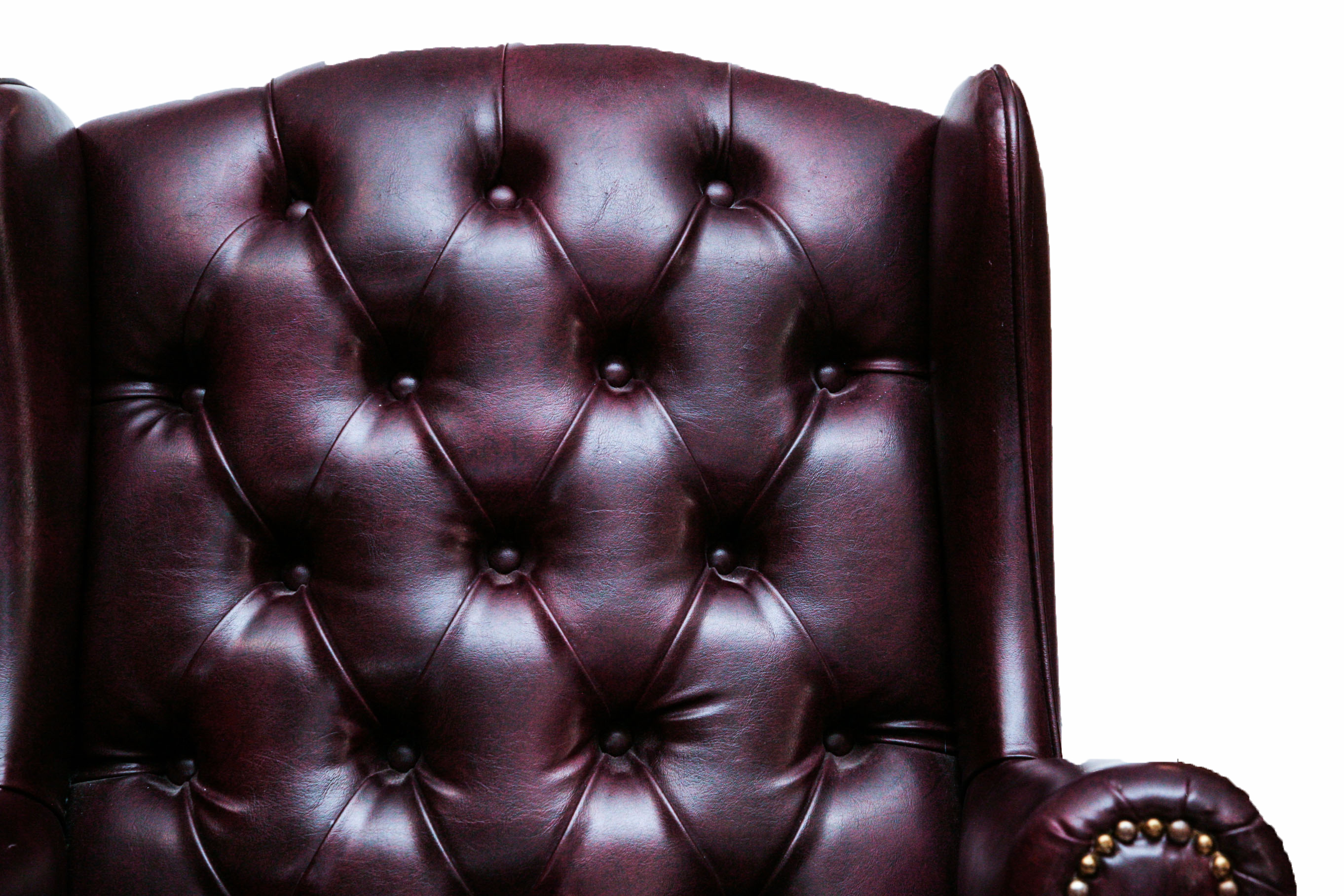 Faux Leather Wingback Office Chair