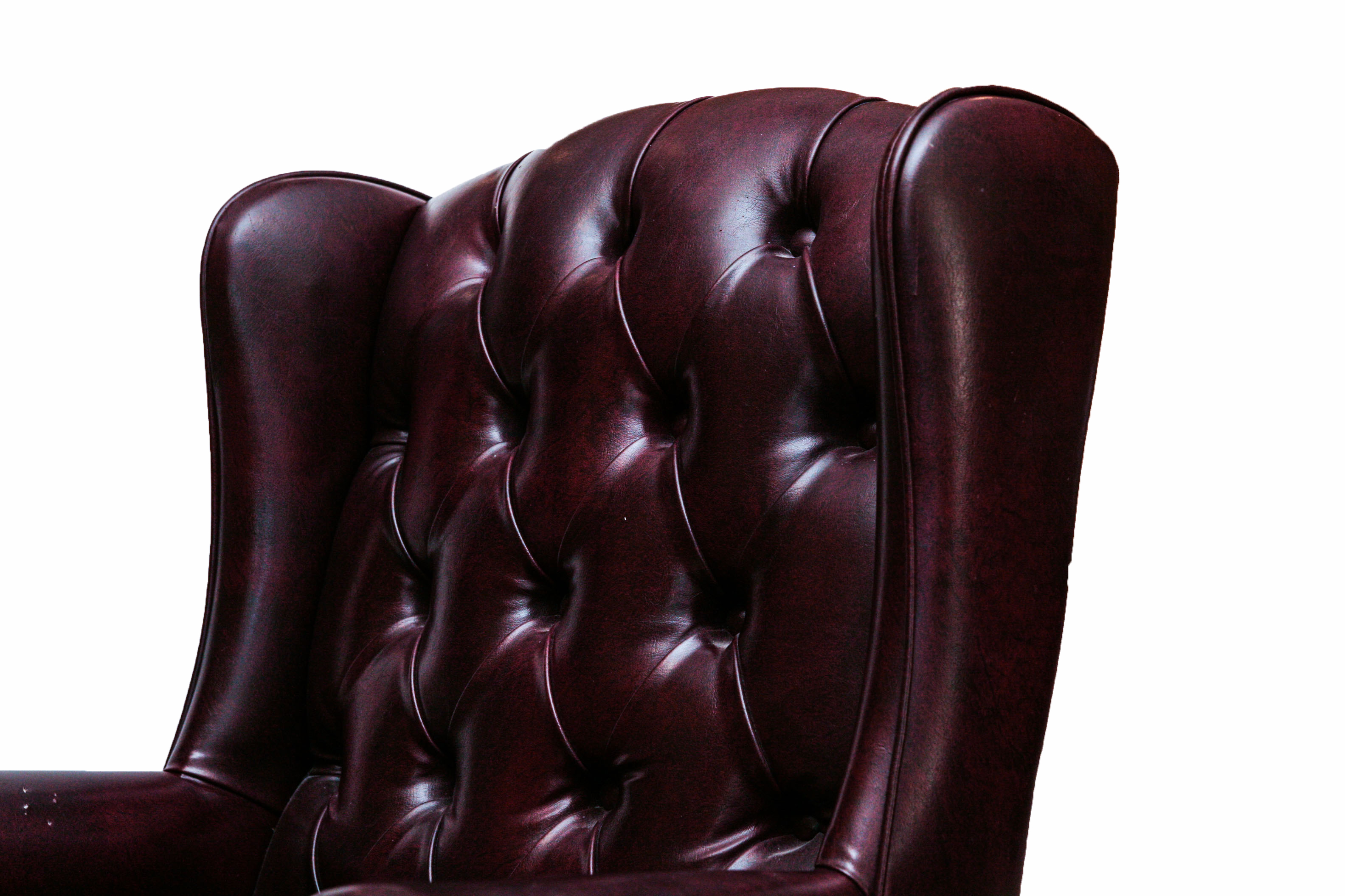 Faux Leather Wingback Office Chair