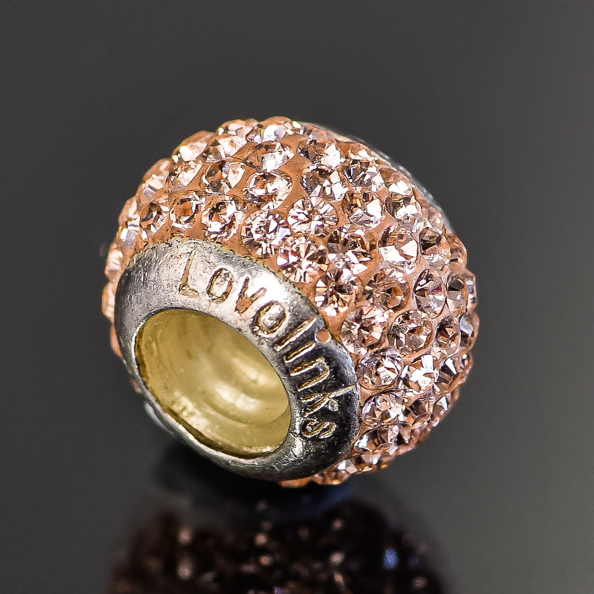 Lovelinks Swarovski Crystal and Sterling Silver Ball Charm