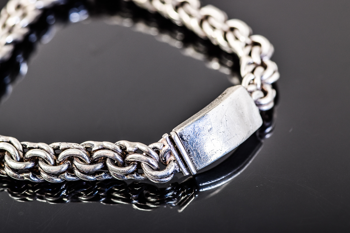 Sterling Silver Double Link Bracelet