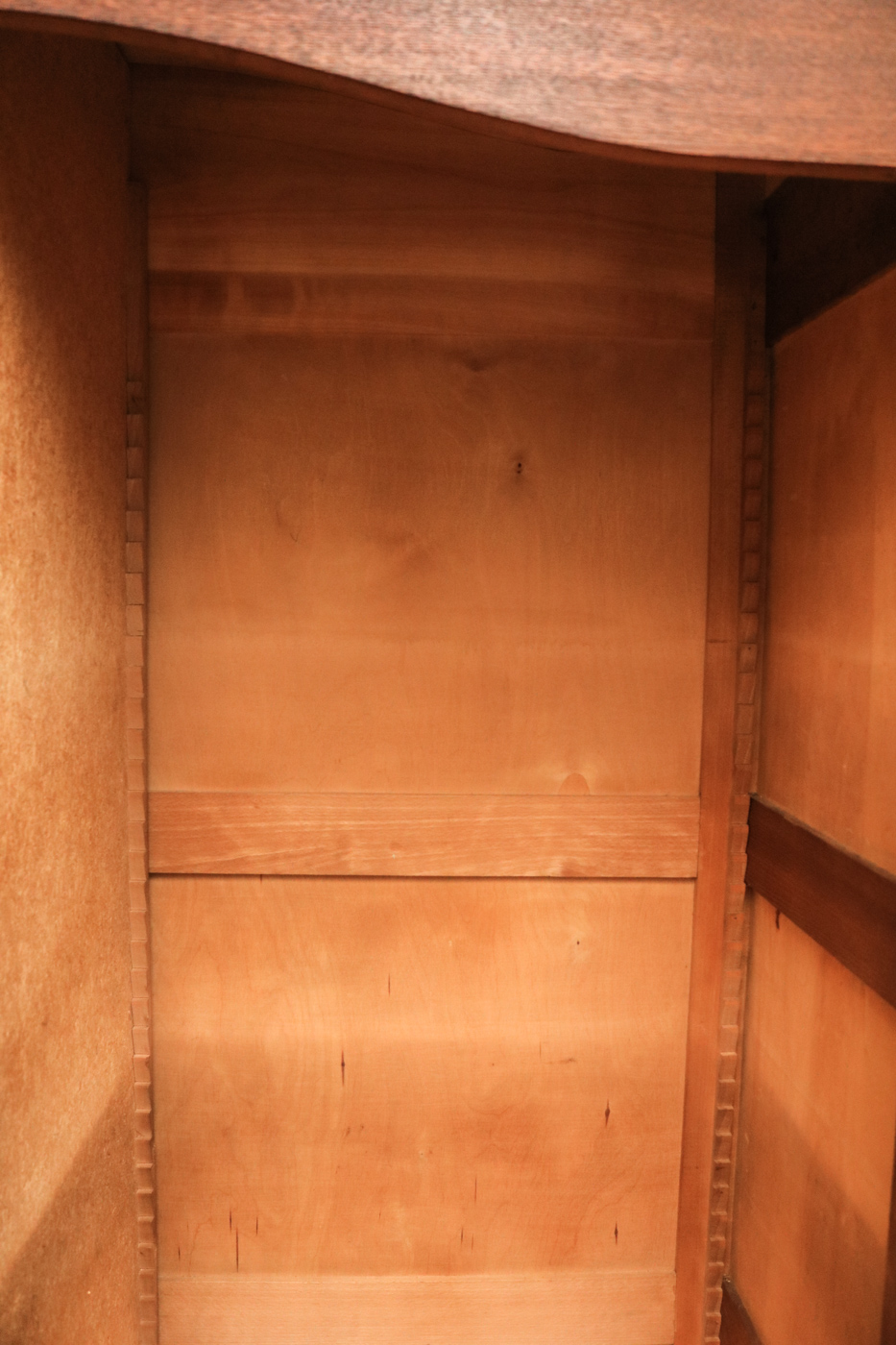 Vintage Wooden China Cabinet with Glass Doors