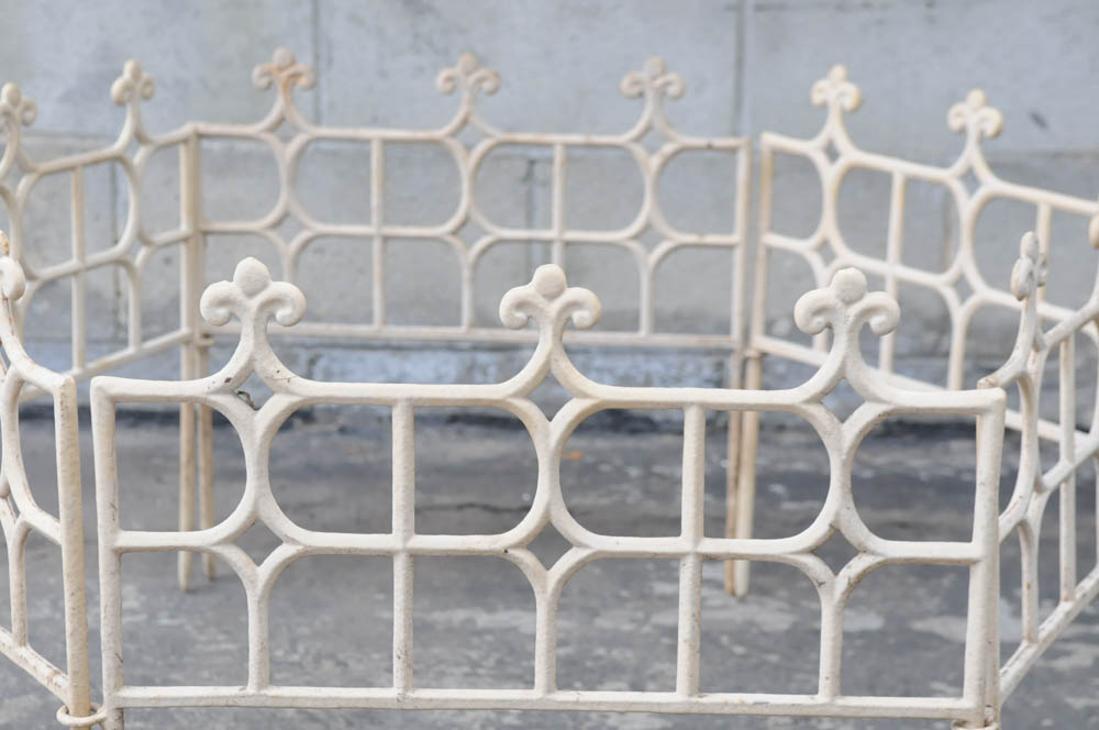 Vintage Short Cast Iron Garden Fencing