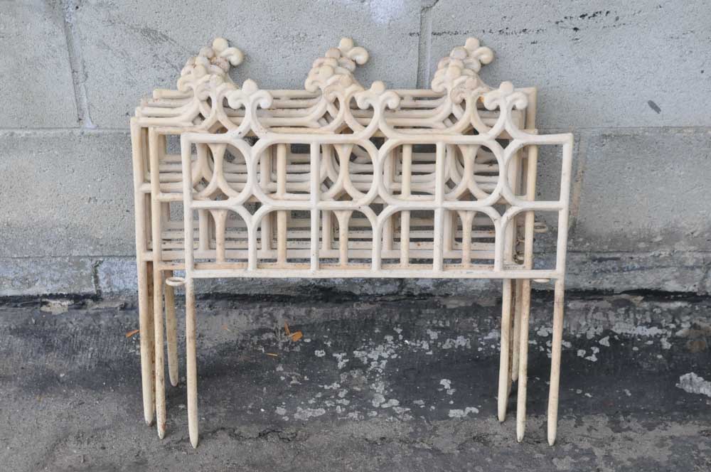 Vintage Short Cast Iron Garden Fencing
