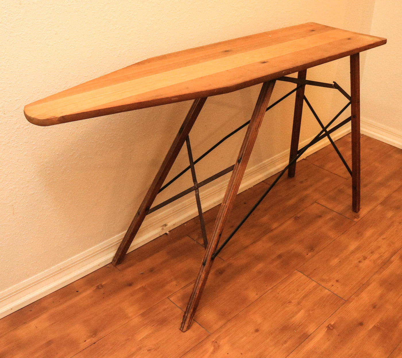 Vintage Ironing Board with Iron