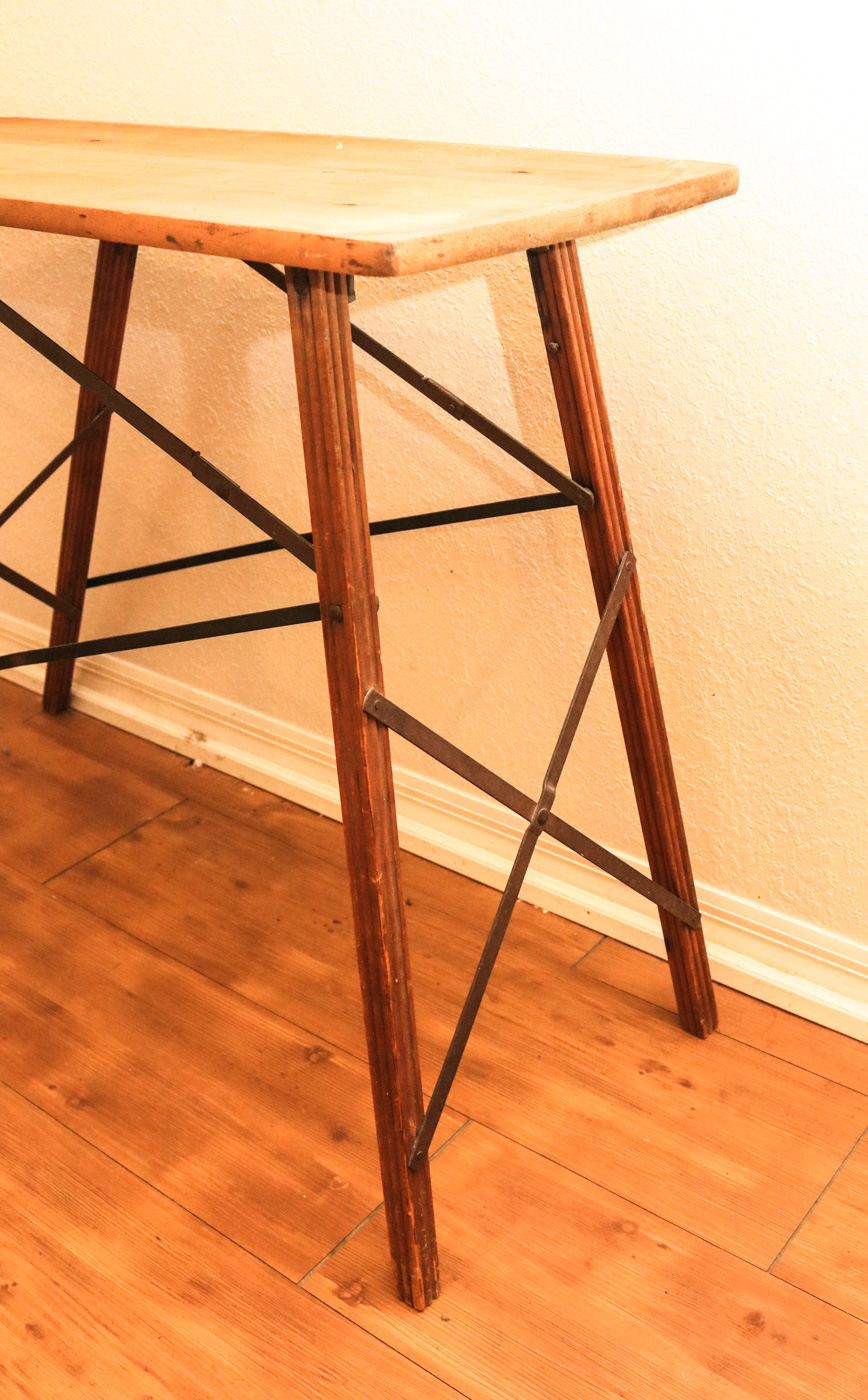 Vintage Ironing Board with Iron