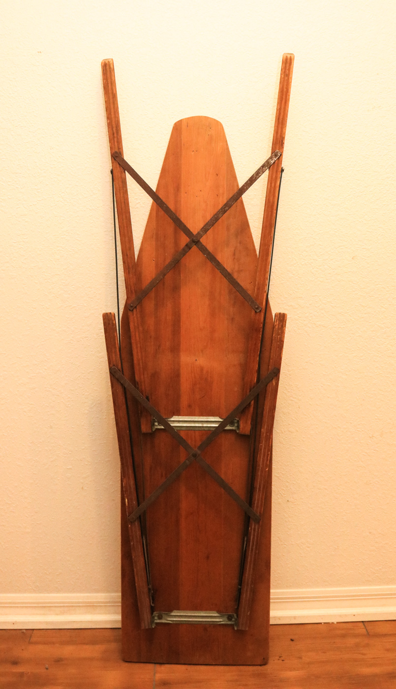 Vintage Ironing Board with Iron