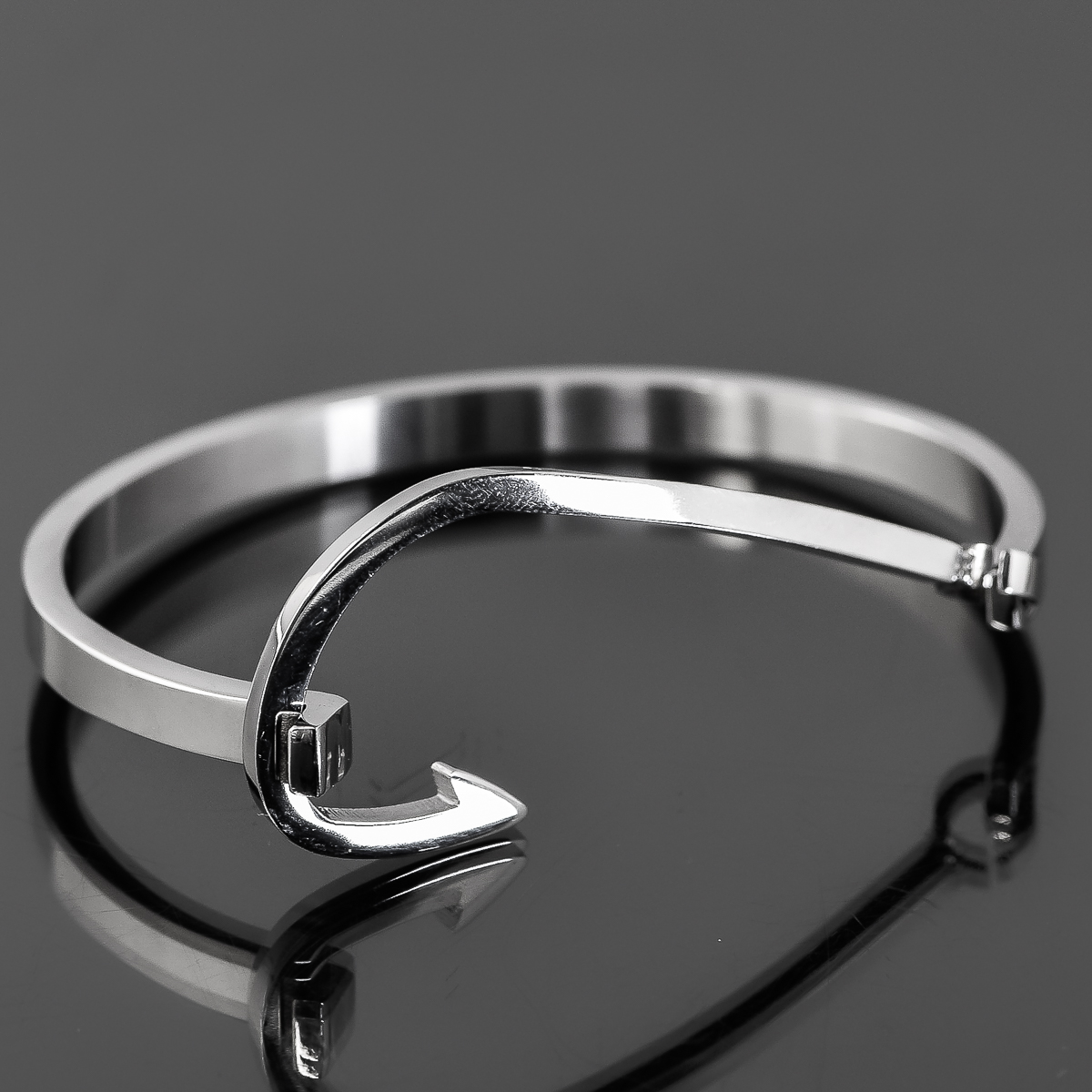 Stainless Steel Fish Hook Bangle