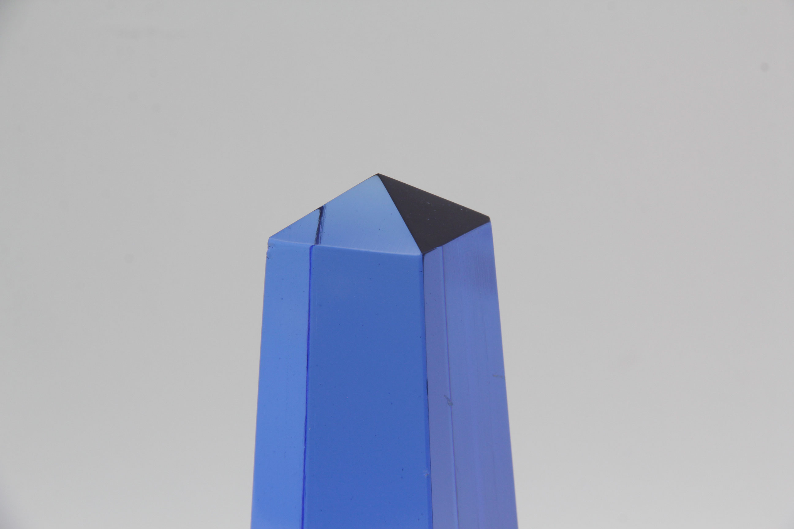 Paolo 1970s Venini Cobalt Blue Art Glass Obelisk