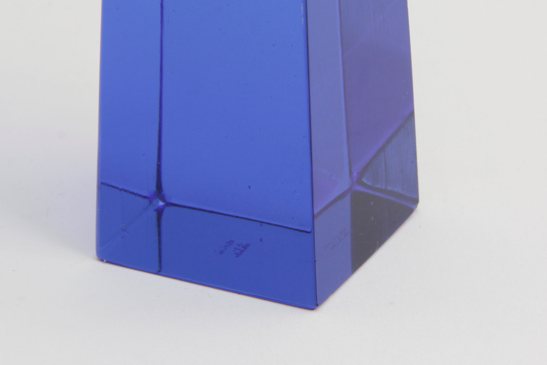 Paolo 1970s Venini Cobalt Blue Art Glass Obelisk