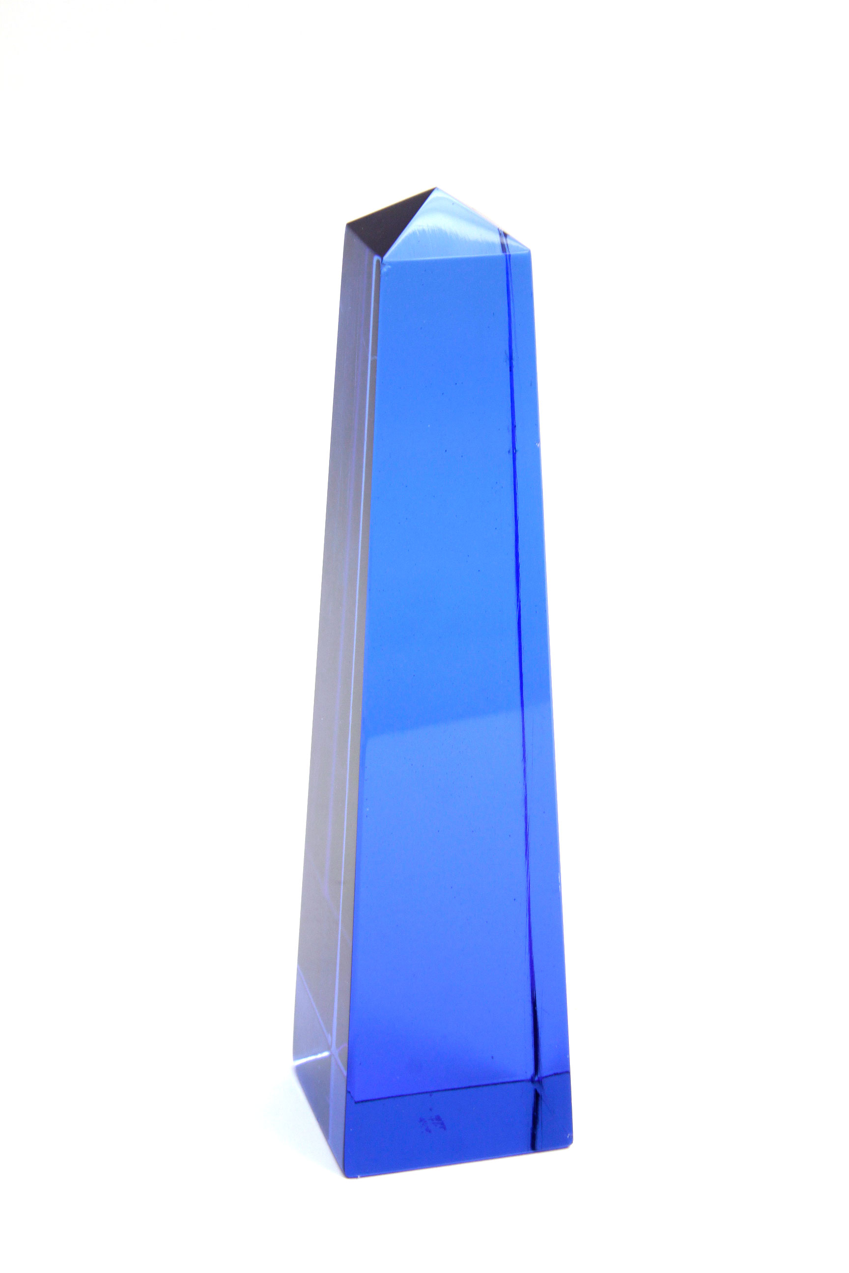 Paolo 1970s Venini Cobalt Blue Art Glass Obelisk