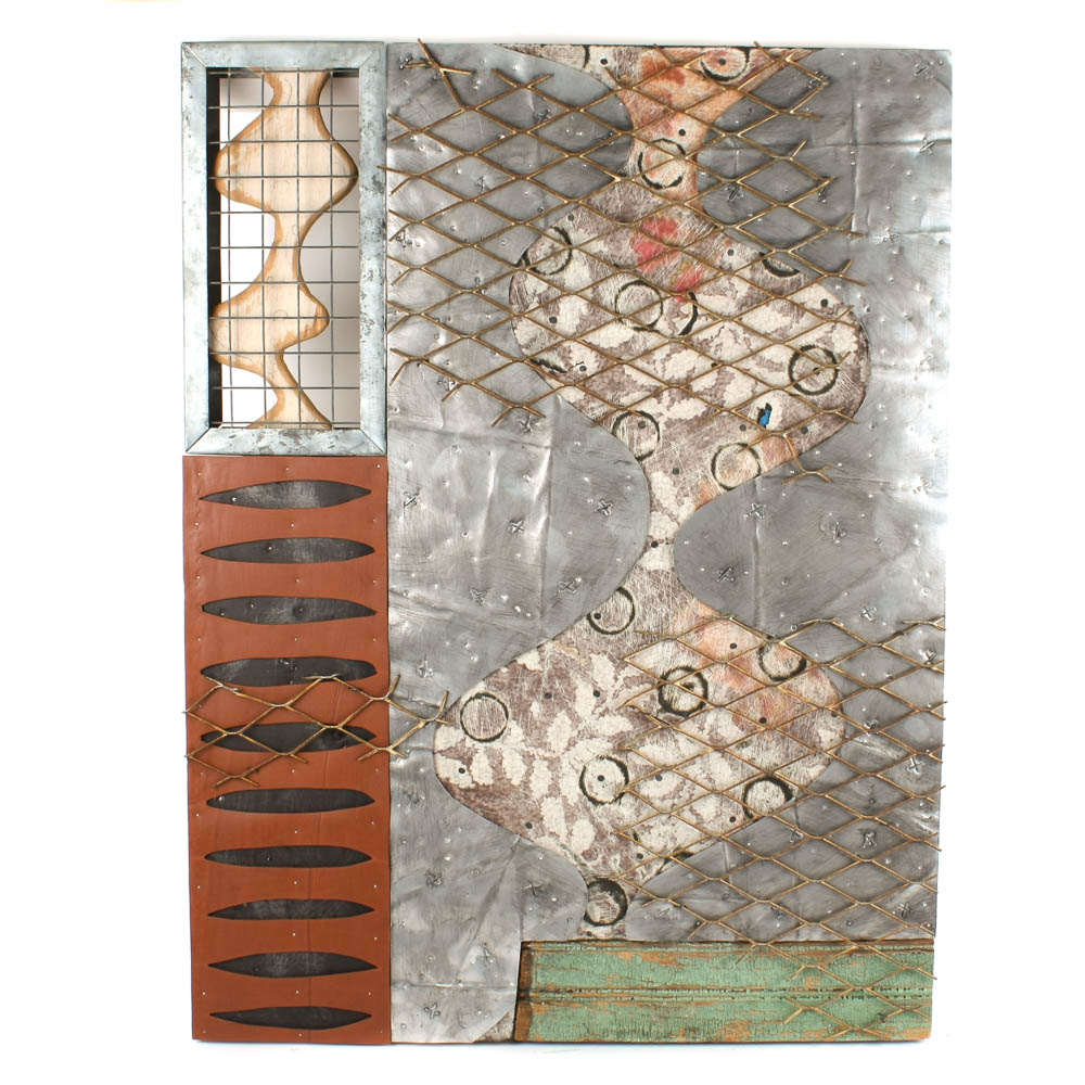 1996 Multimedia on Wood "Rattlesnake"