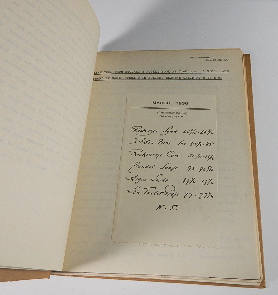 1936 Crimefile Number 1 "File on Bolitho Blane"