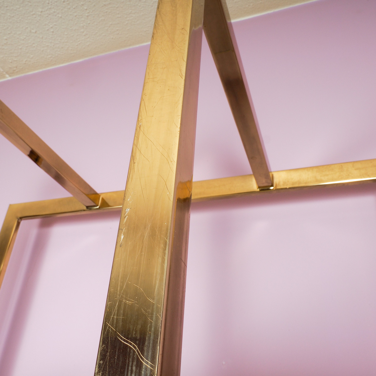 Glass and Brass Frame Bookshelf