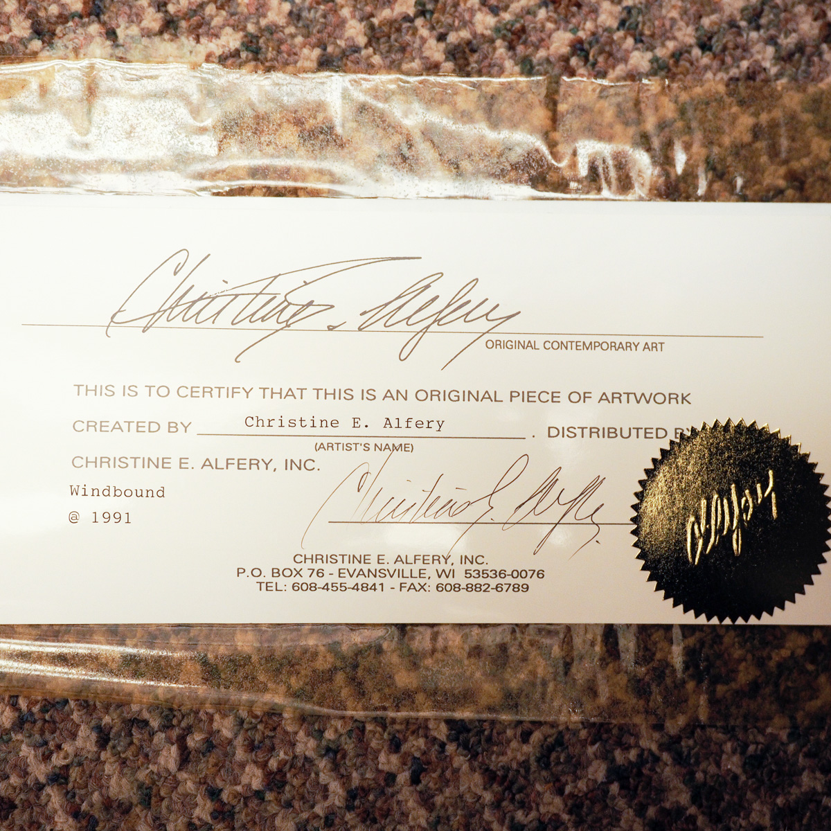 Christine Alfery Original Oil Painting "Windbound"