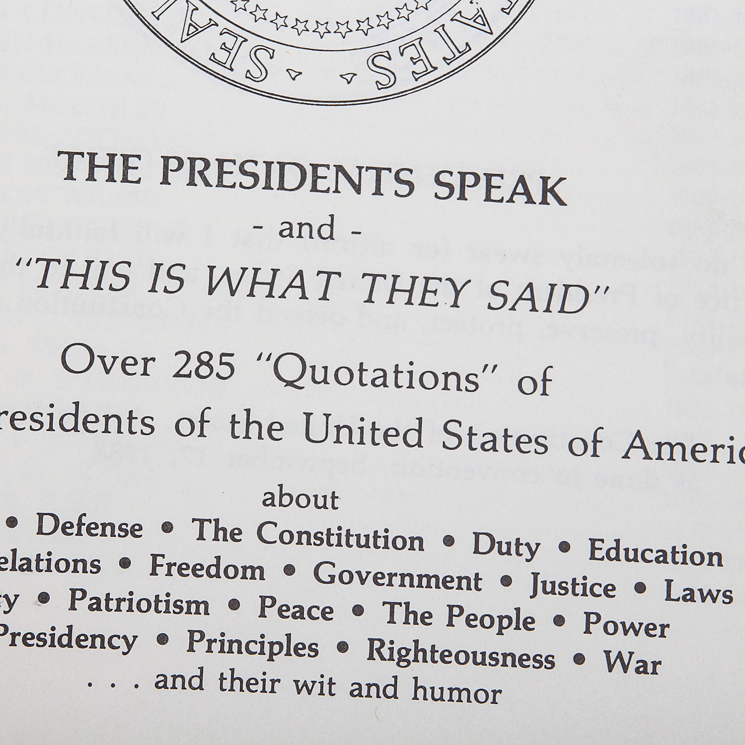 Selection of Political Items