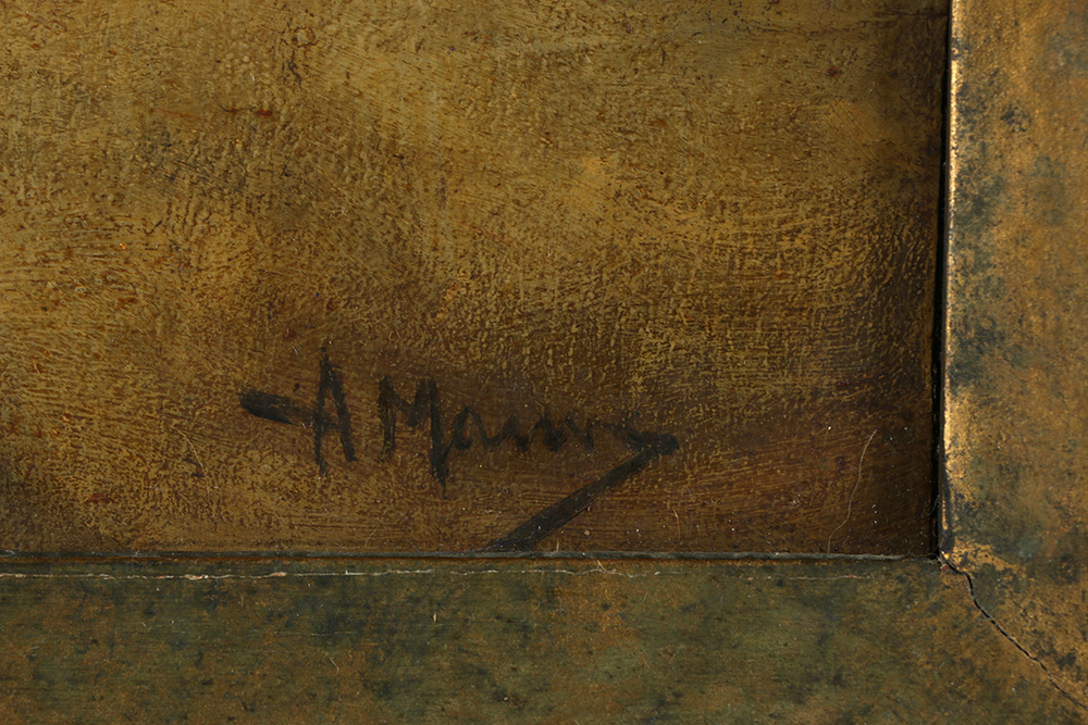 Anton Mauve Oil on Canvas of Cart Driver