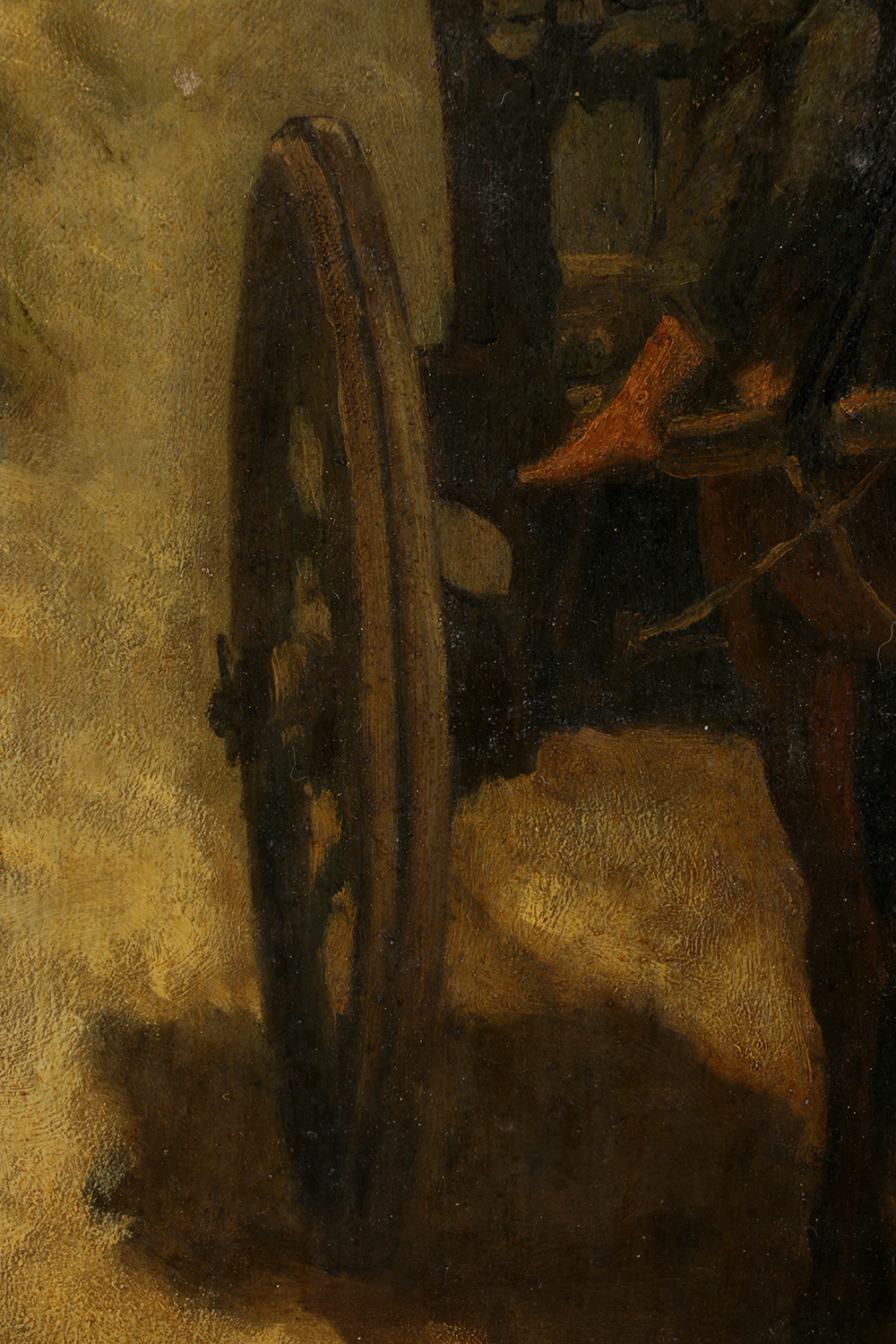 Anton Mauve Oil on Canvas of Cart Driver