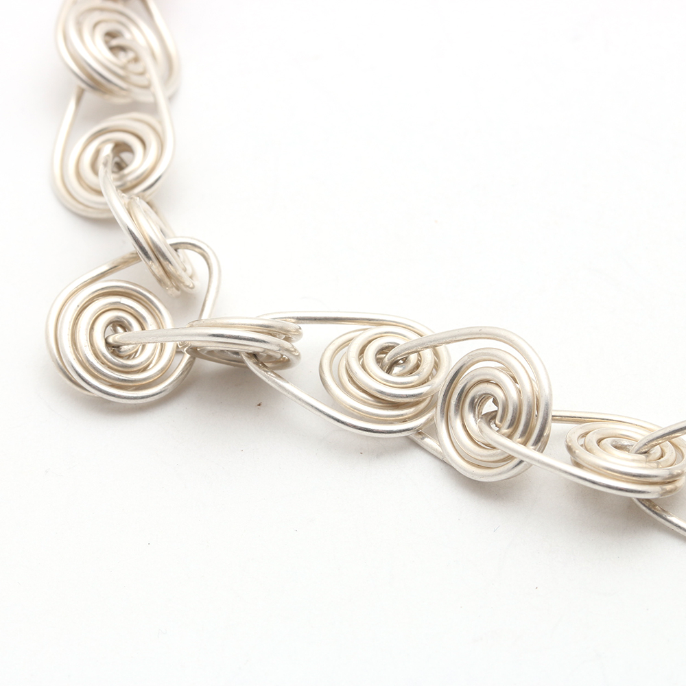 Sterling Silver Leander D'Ambrosia Necklace and Mexican Silver Brooch