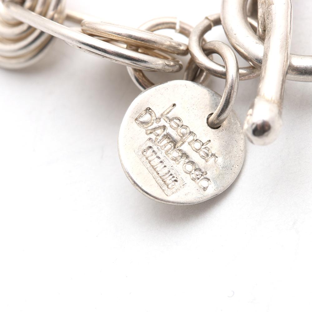 Sterling Silver Leander D'Ambrosia Necklace and Mexican Silver Brooch