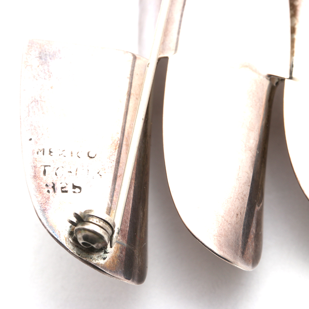 Sterling Silver Leander D'Ambrosia Necklace and Mexican Silver Brooch