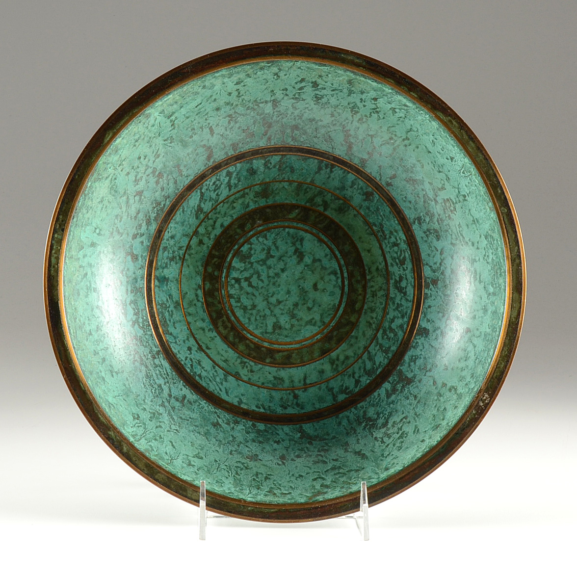 Carl Sorenson Verdigris Bronze Bowl