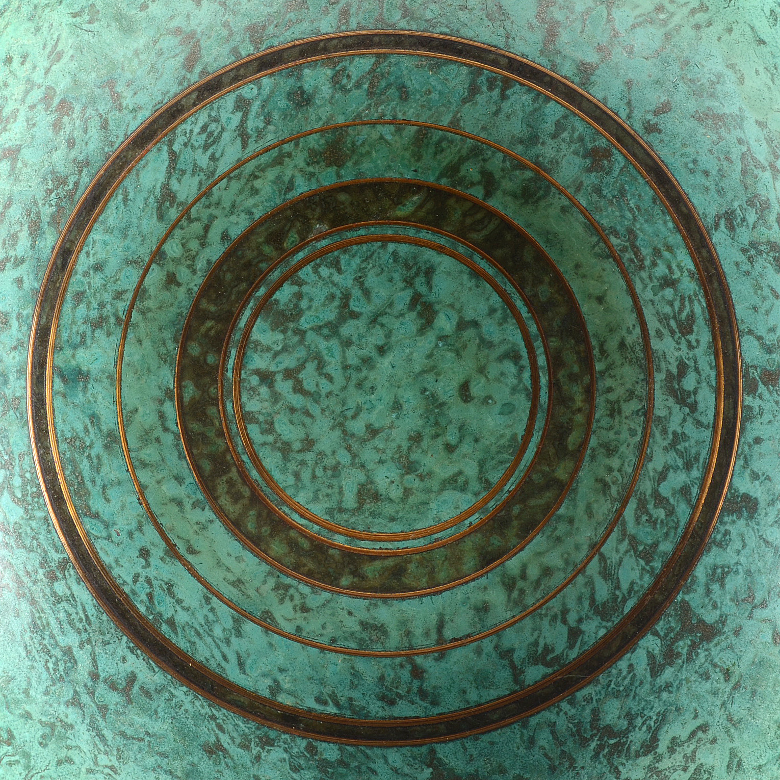 Carl Sorenson Verdigris Bronze Bowl