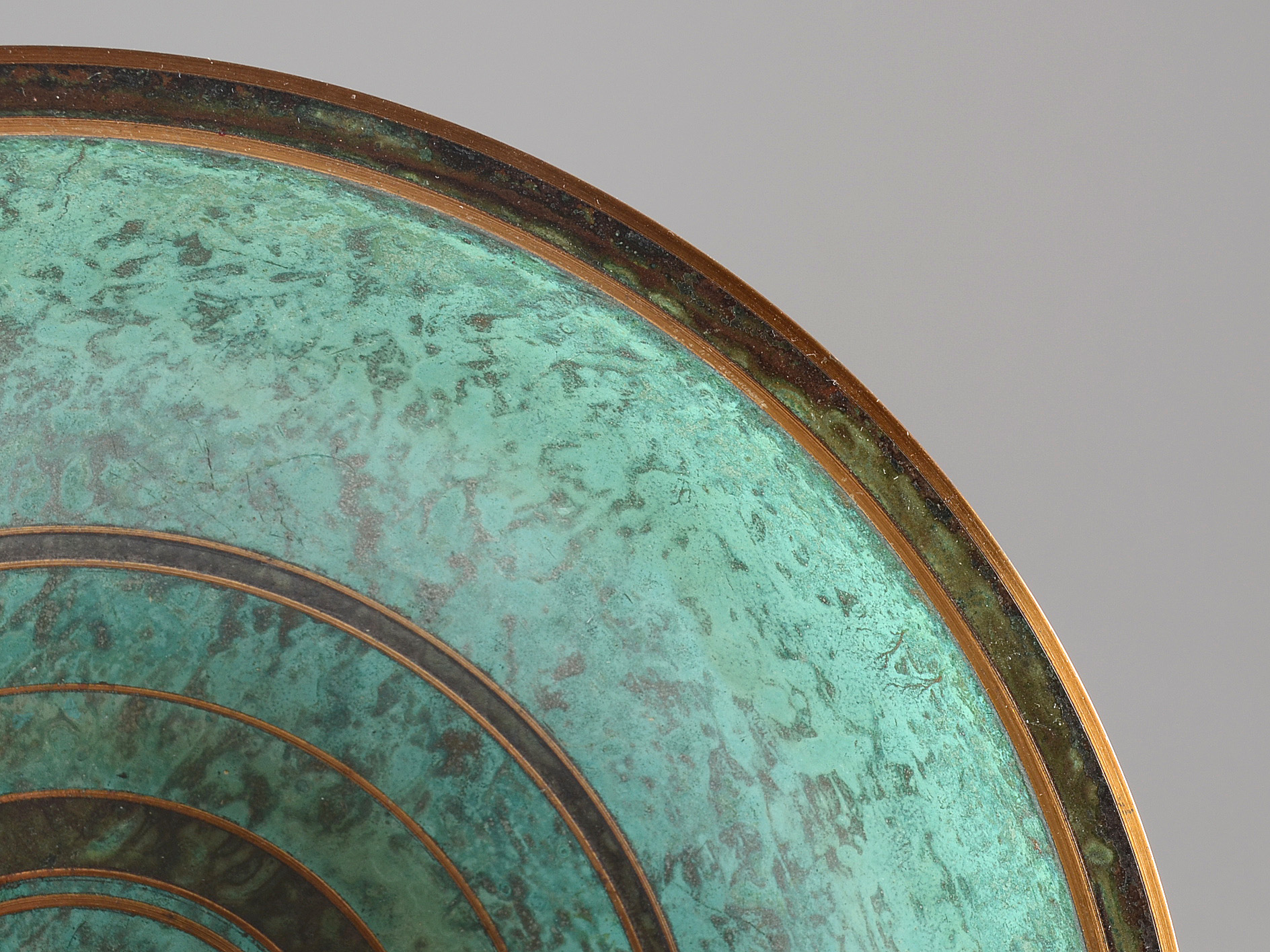 Carl Sorenson Verdigris Bronze Bowl