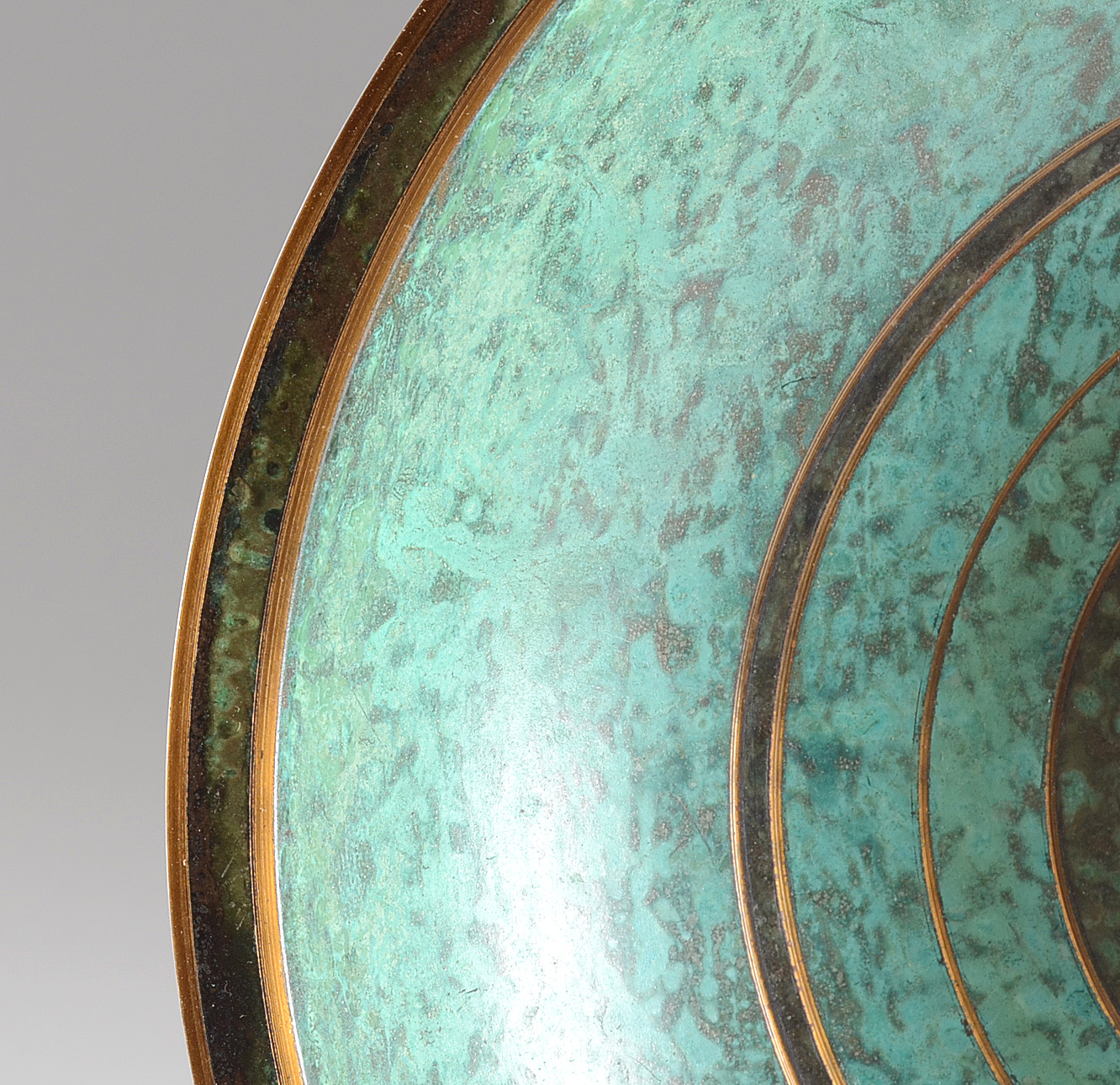 Carl Sorenson Verdigris Bronze Bowl