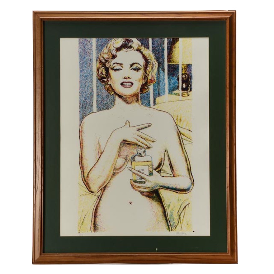 Tom Lohre Original Limited Edition Serigraph "Marilyn Monroe"