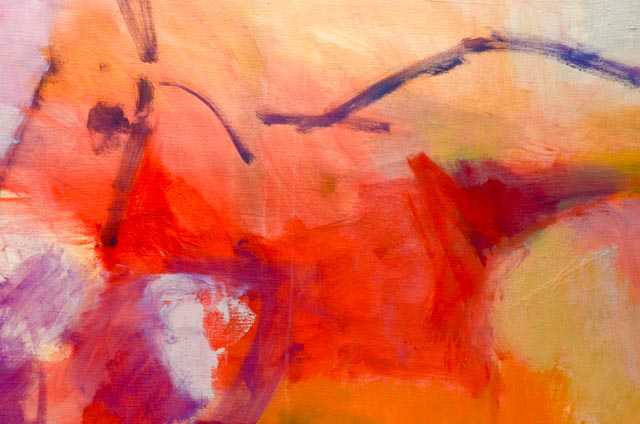 Estelle Laibson Vintage Oil Painting on Canvas "They Walk Away"