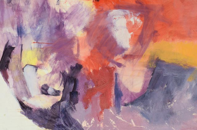 Estelle Laibson Vintage Oil Painting on Canvas "They Walk Away"