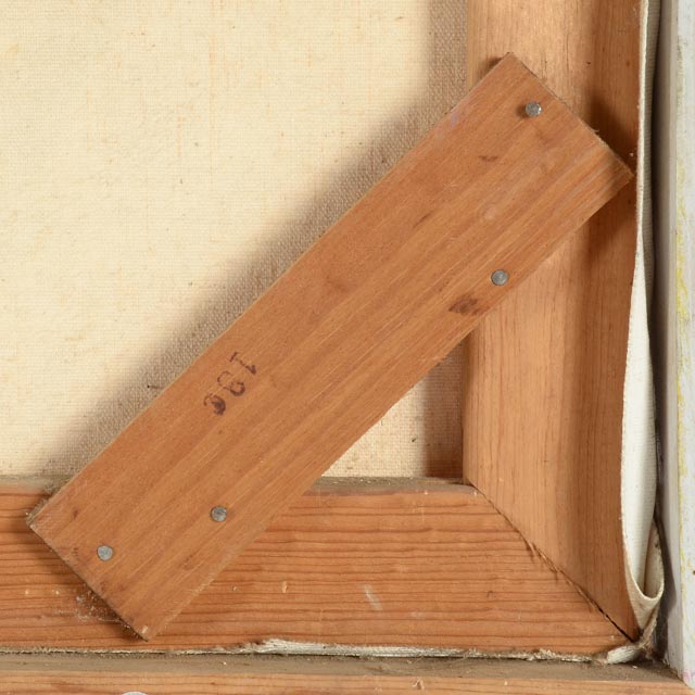 Estelle Laibson Vintage Oil Painting on Canvas "They Walk Away"