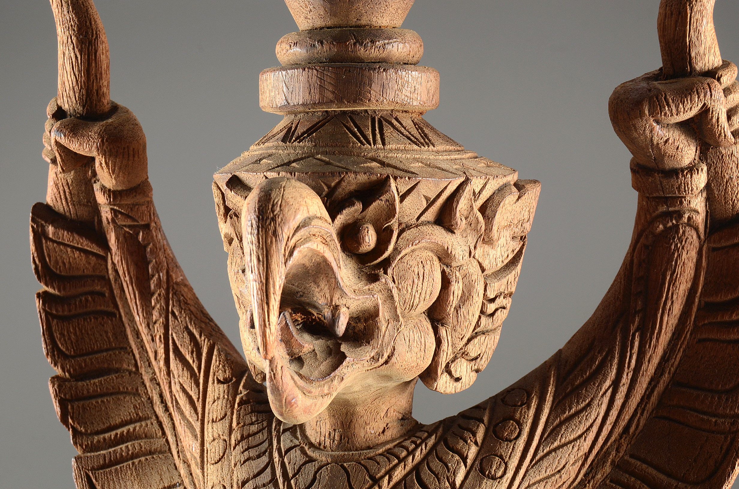 Carved Wood Statue of Garuda