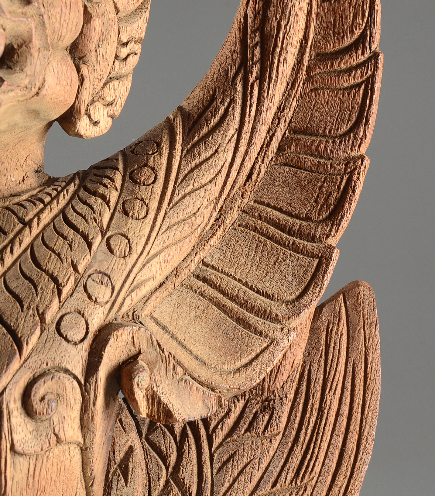 Carved Wood Statue of Garuda