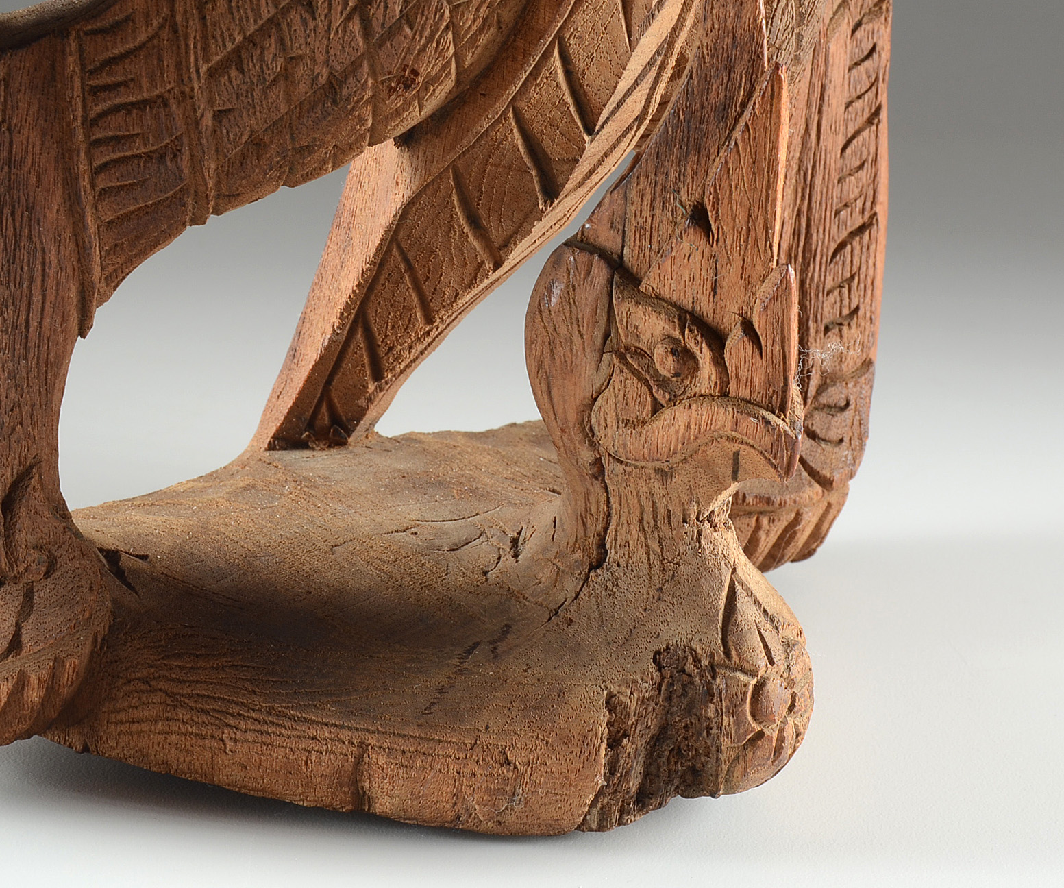 Carved Wood Statue of Garuda