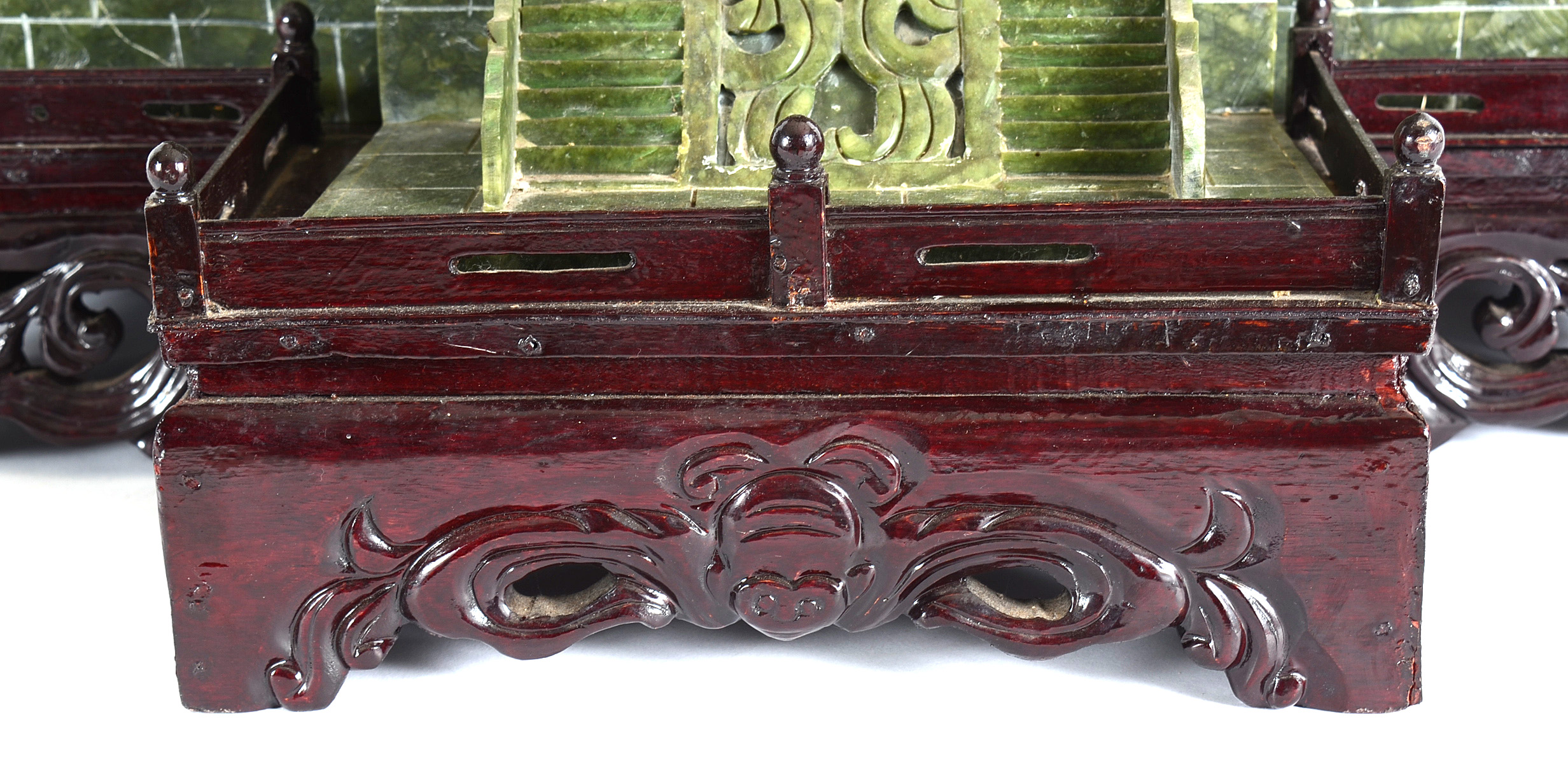 Large Chinese Serpentine Temple Clock