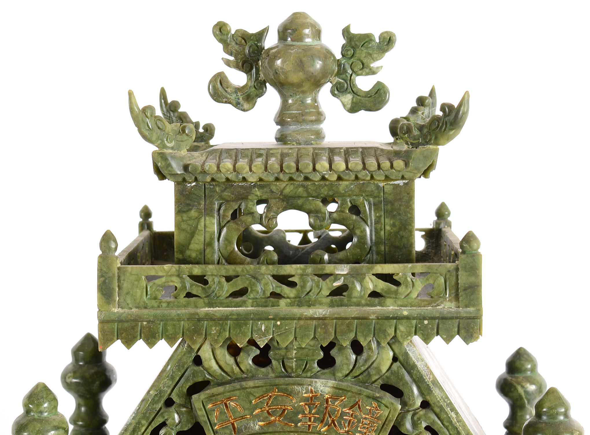 Large Chinese Serpentine Temple Clock