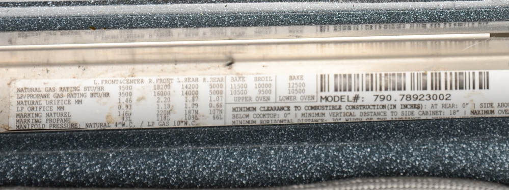 Kenmore Elite Stainless Steel Double Oven Gas Range