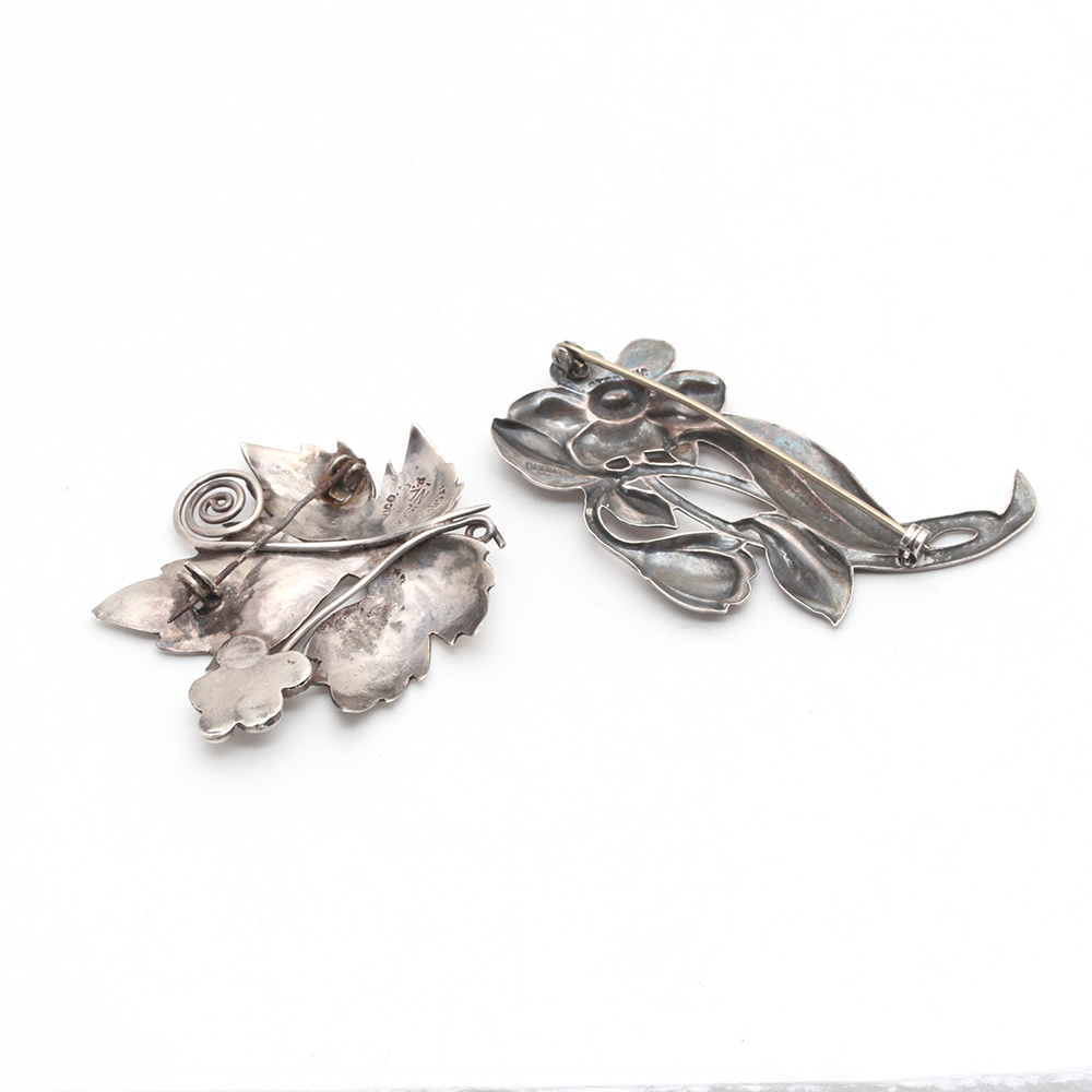 Sterling Silver Bracelet and Brooches