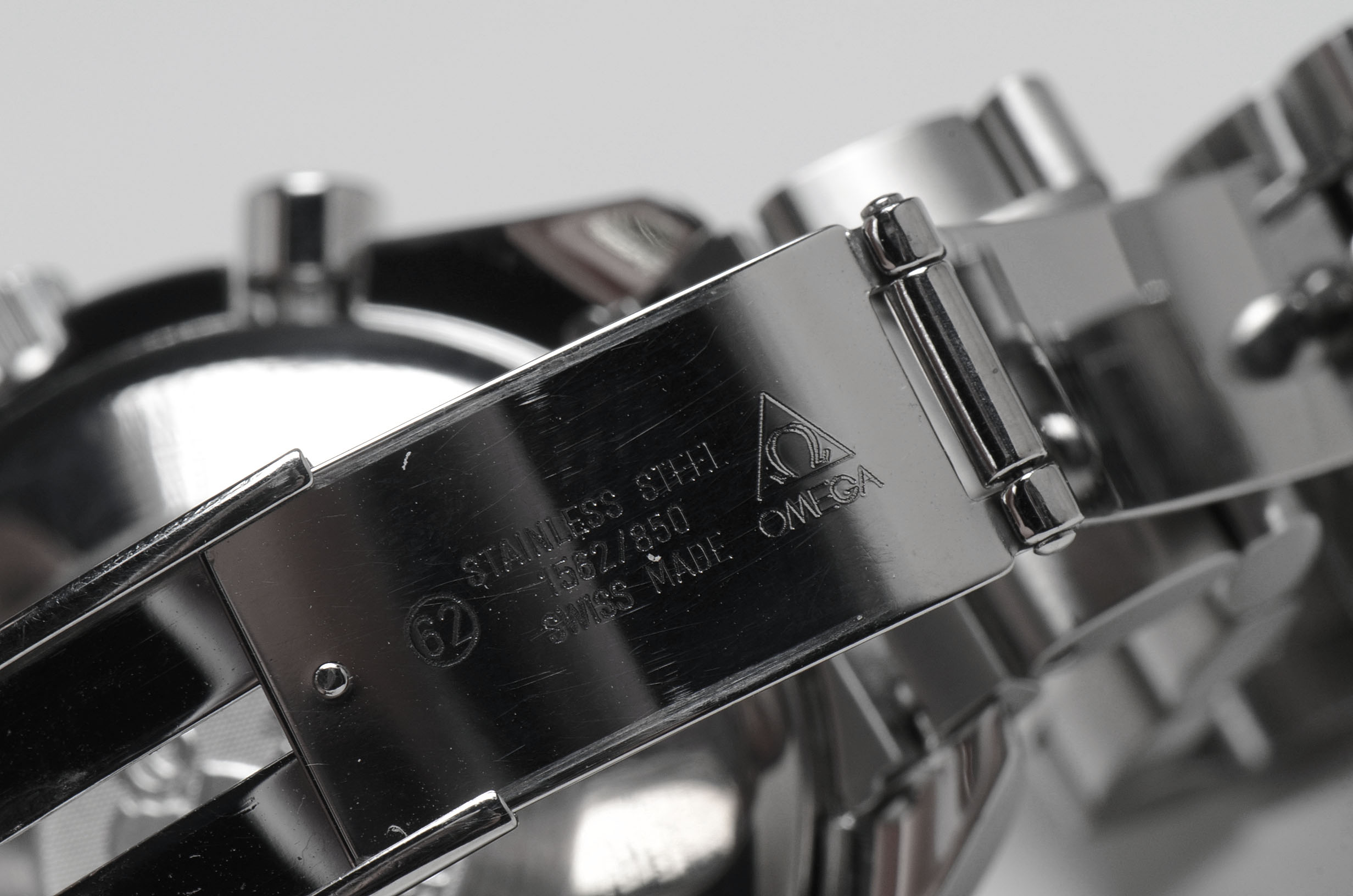 Omega Speedmaster Triple Calendar Silver Chrono Steel Automatic