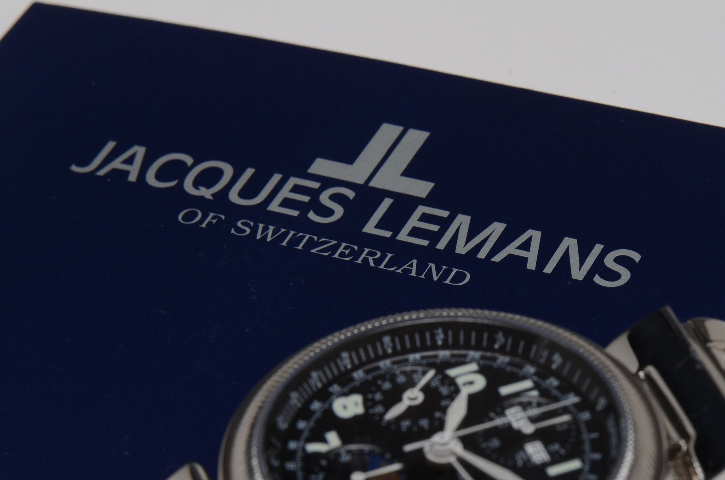 Men's Jaques Lemans Triple Cal Moon Phase Chrono Steel Automatic