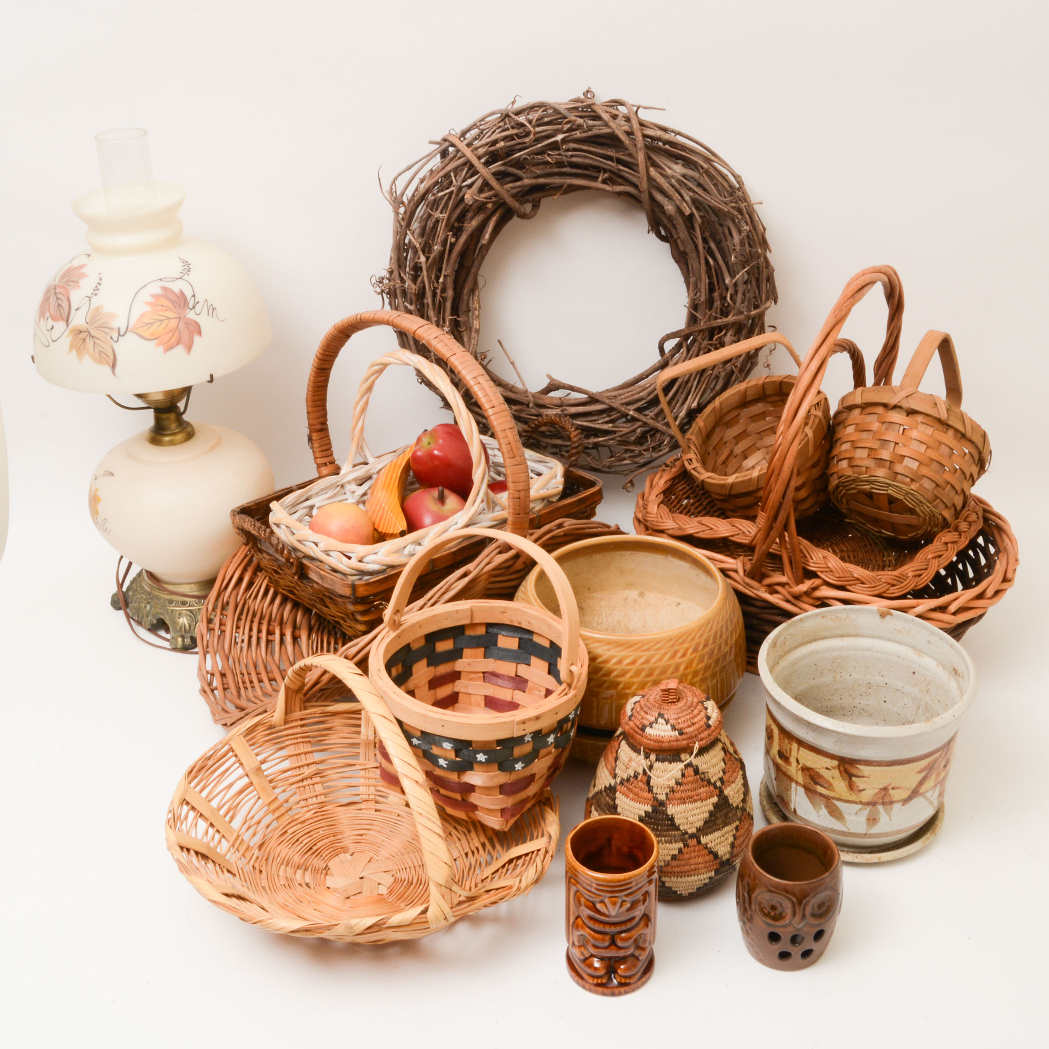 Fall Theme Decor and Basket Lot