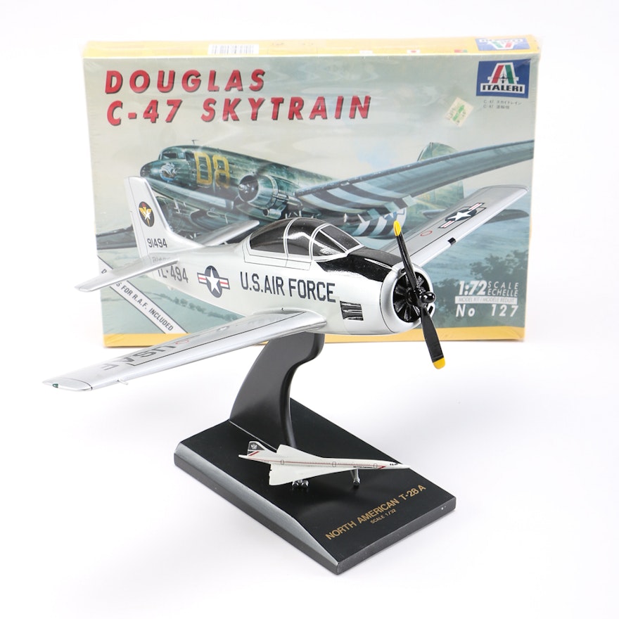 Airplanes And Model Airplane in Box