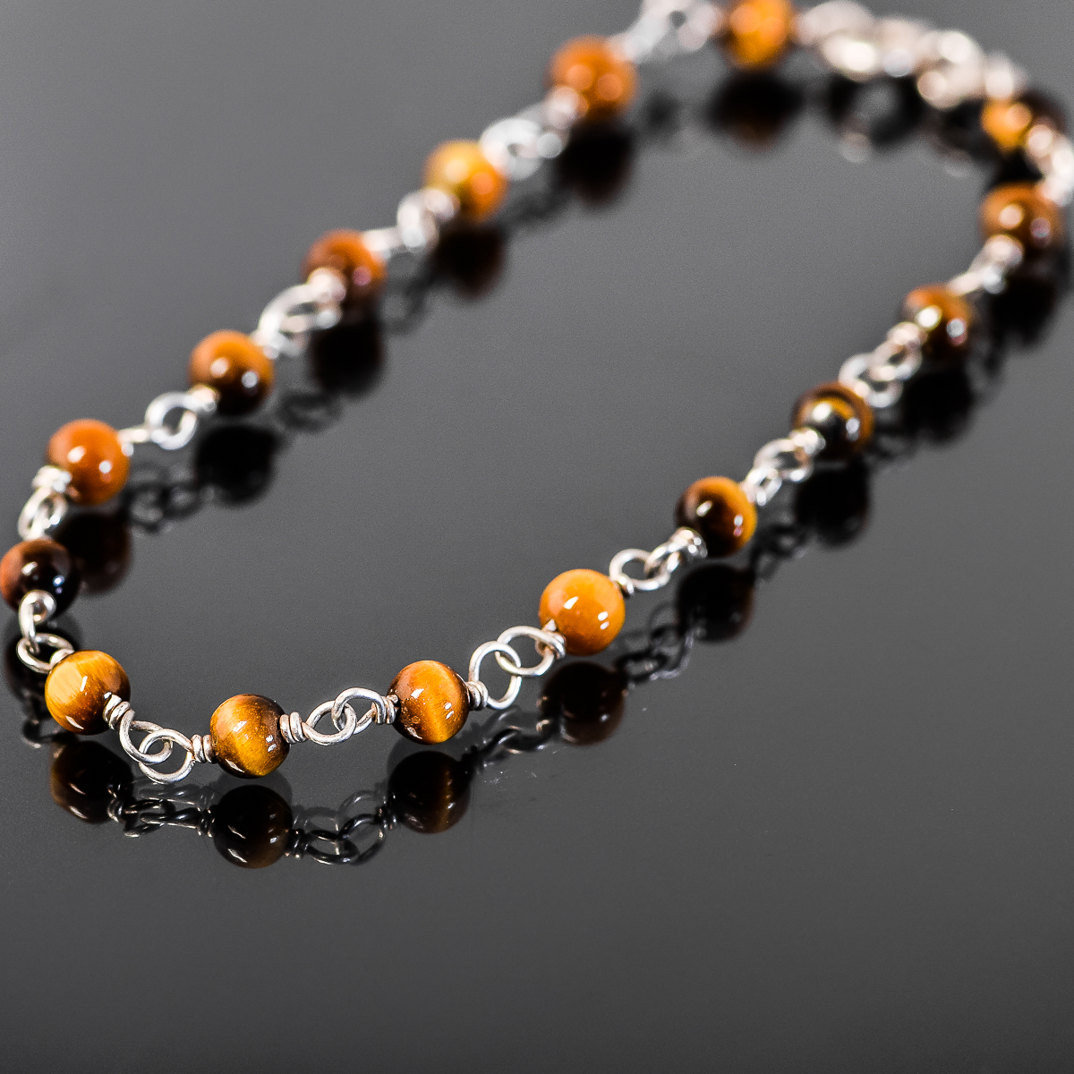 Sterling Silver Tiger's Eye Bracelet