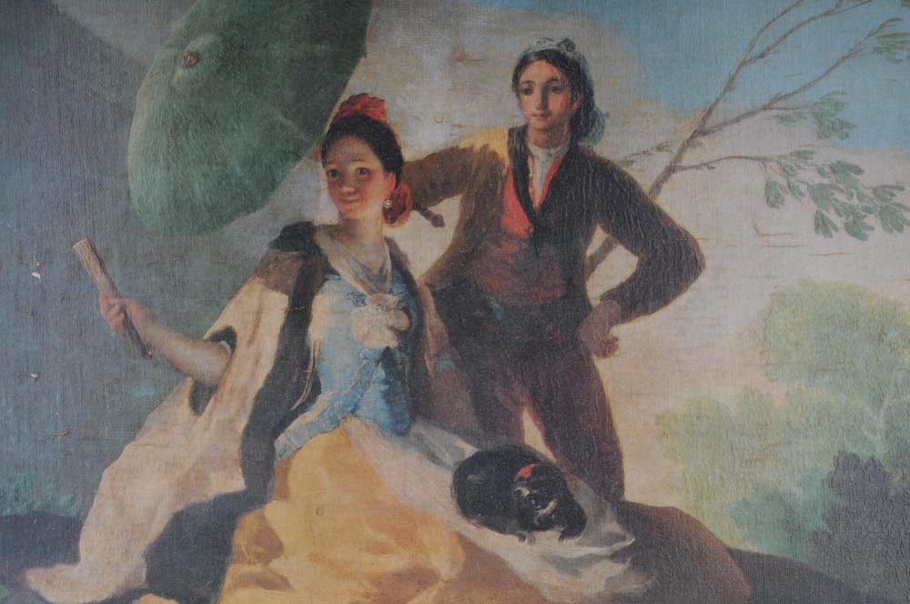 Francisco de Goya "The Parasol" Offset Lithograph on Canvas